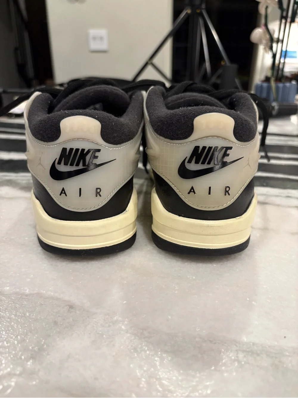Kids Nike Air Jordan Flight Black Leather Sneakers - WORN ONCE!
